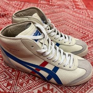 Onitsuka Tiger by Asics Men's White and Blue Sneakers